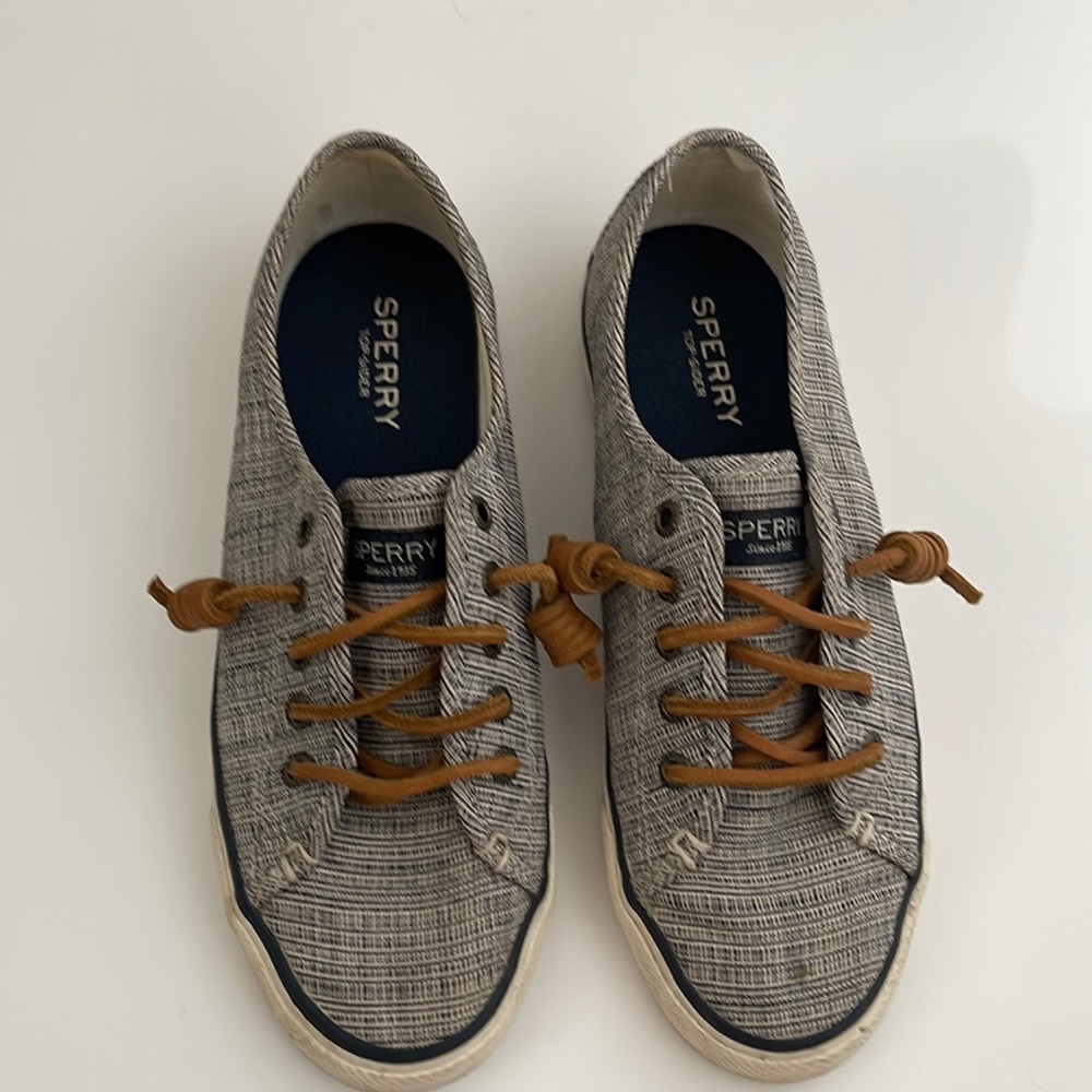 COPY - Sperry Pier Waves Canvas Navy Blue Shoes